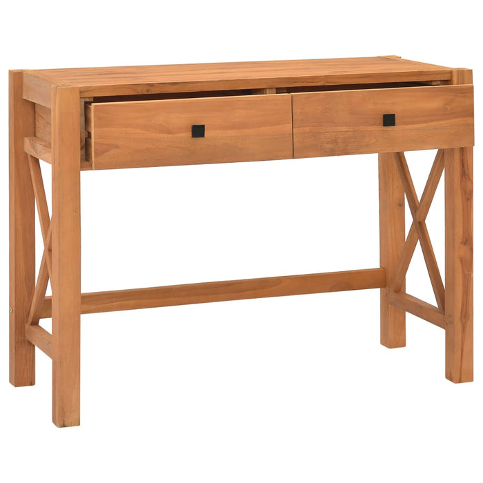 Birou cu 2 sertare, 100x40x75 cm, lemn de tec WALTI