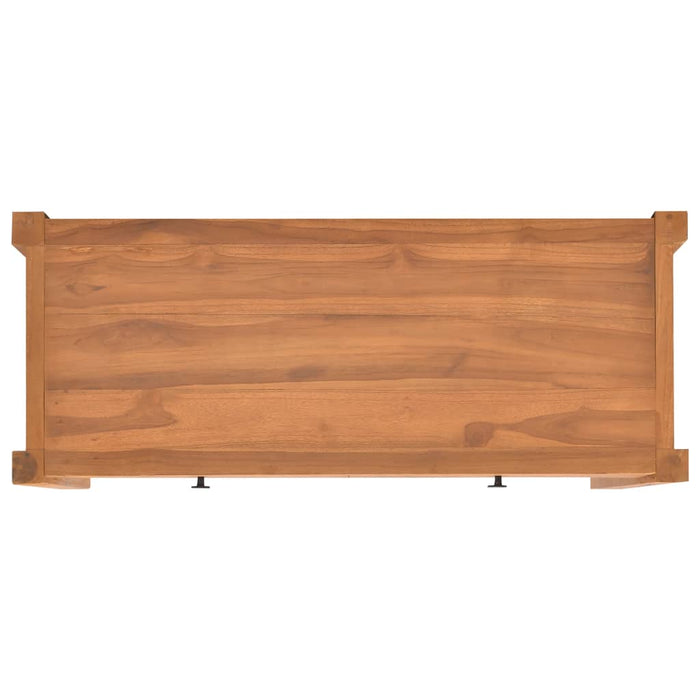 Birou cu 2 sertare, 100x40x75 cm, lemn de tec WALTI