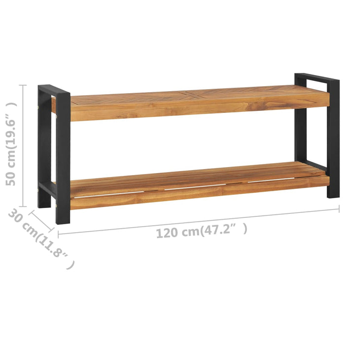 Bancă, 120 cm, lemn masiv de tec WALTI