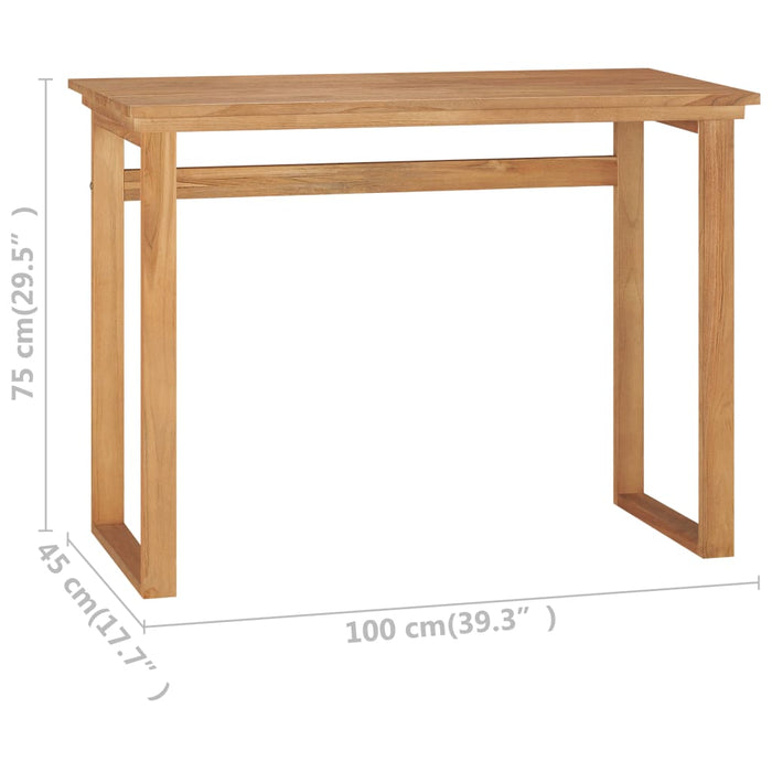 Birou, 100x45x75 cm, lemn masiv de tec - WALTI WALTI