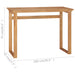 Birou, 100x45x75 cm, lemn masiv de tec - WALTI WALTI