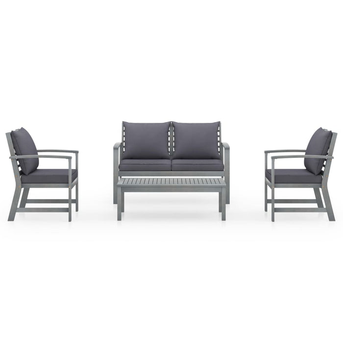 Set mobilier de grădină cu perne, 4 piese, lemn masiv de acacia - WALTI WALTI
