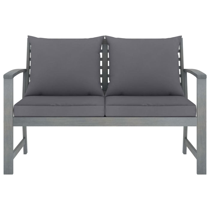 Set mobilier de grădină cu perne, 4 piese, lemn masiv de acacia - WALTI WALTI