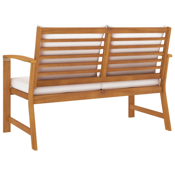 Bancă de grădină, 120 cm, crem, lemn masiv de acacia - WALTI WALTI