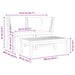 Set mobilier de grădină, 3 piese, perne crem, lemn masiv acacia - WALTI WALTI