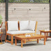 Set mobilier de grădină, 3 piese, perne crem, lemn masiv acacia - WALTI WALTI