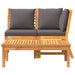 Set mobilier de grădină, 3 piese, perne gri închis, lemn acacia - WALTI WALTI