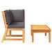 Set mobilier de grădină, 3 piese, perne gri închis, lemn acacia - WALTI WALTI