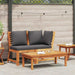 Set mobilier de grădină, 3 piese, perne gri închis, lemn acacia - WALTI WALTI