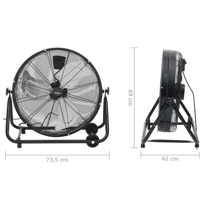 Ventilator industrial cu tambur, negru, 60 cm, 180 W - WALTI WALTI