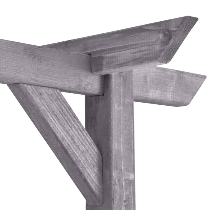 Pergolă de grădină, gri, 200x40x205 cm, lemn de pin tratat - WALTI WALTI