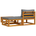 Set mobilier de grădină cu perne, 3 piese, lemn masiv de acacia - WALTI WALTI