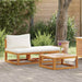 Set mobilier de grădină, 3 piese, perne crem, lemn masiv acacia - WALTI WALTI