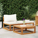 Set mobilier de grădină, 3 piese, perne crem, lemn masiv acacia - WALTI WALTI