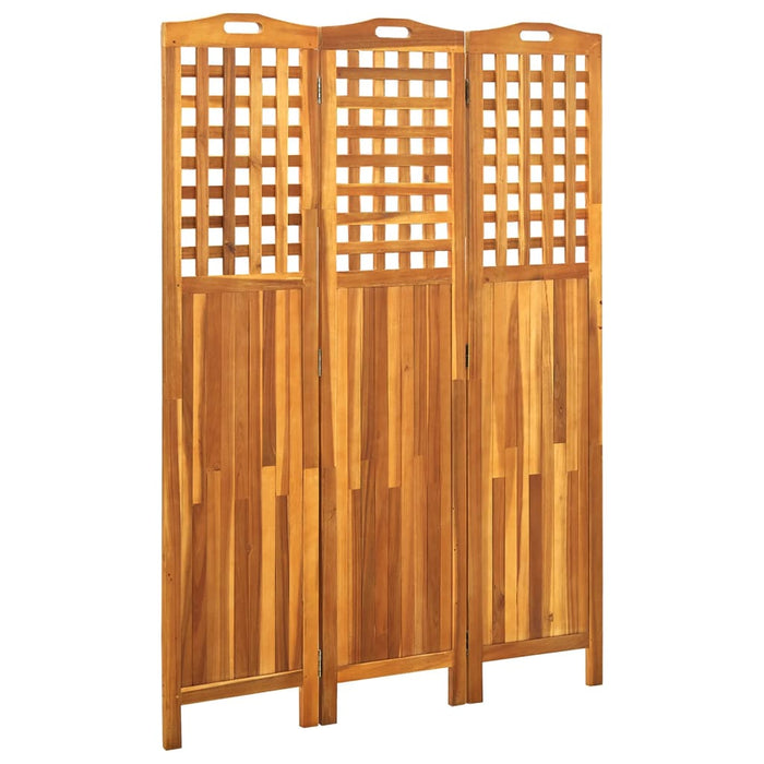 Paravan de cameră cu 3 panouri, 121x2x170 cm, lemn masiv acacia - WALTI WALTI