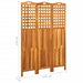 Paravan de cameră cu 3 panouri, 121x2x170 cm, lemn masiv acacia - WALTI WALTI