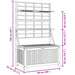 Cutie de depozitare cu spalier, 99x55x160 cm, lemn masiv acacia - WALTI WALTI