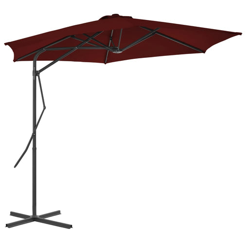 Umbrelă de grădină, stâlp din oțel, roșu bordo, 300x230 cm - WALTI WALTI