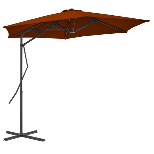 Umbrelă de grădină, stâlp din oțel, cărămiziu, 300x230 cm - WALTI WALTI