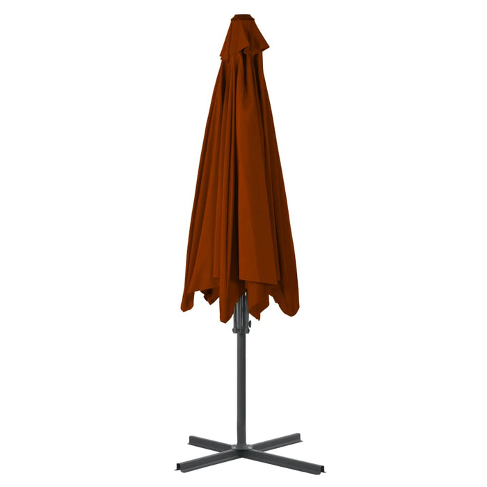 Umbrelă de grădină, stâlp din oțel, cărămiziu, 300x230 cm WALTI