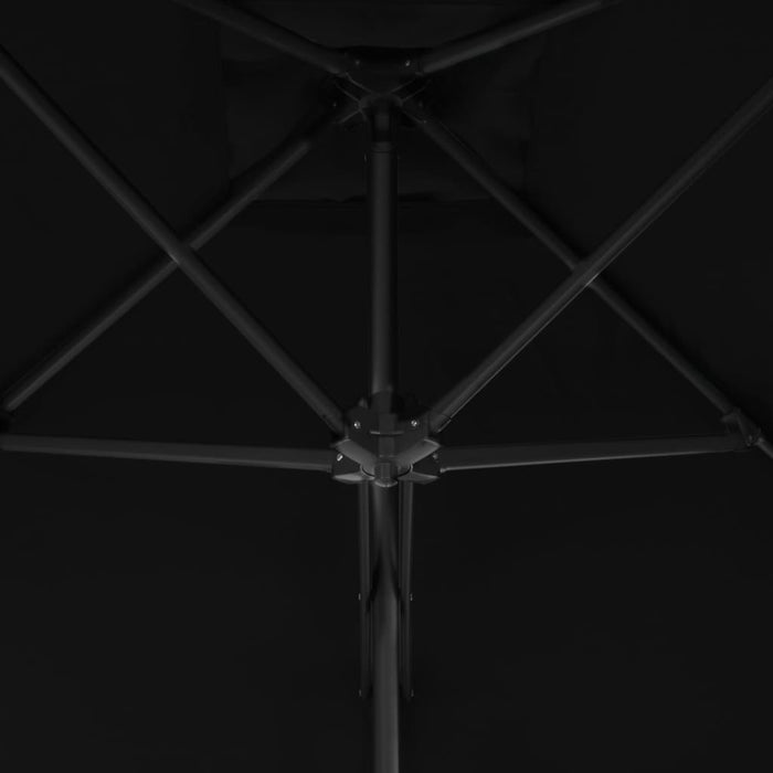 Umbrelă de exterior cu stâlp din oțel, negru, 300x230 cm - WALTI WALTI