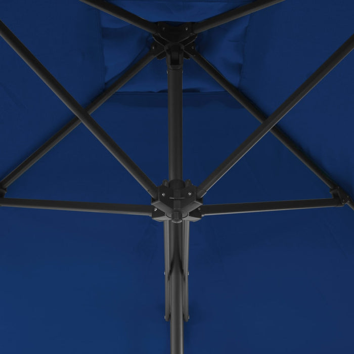Umbrelă de grădină, stâlp din oțel, albastru, 300x230 cm WALTI