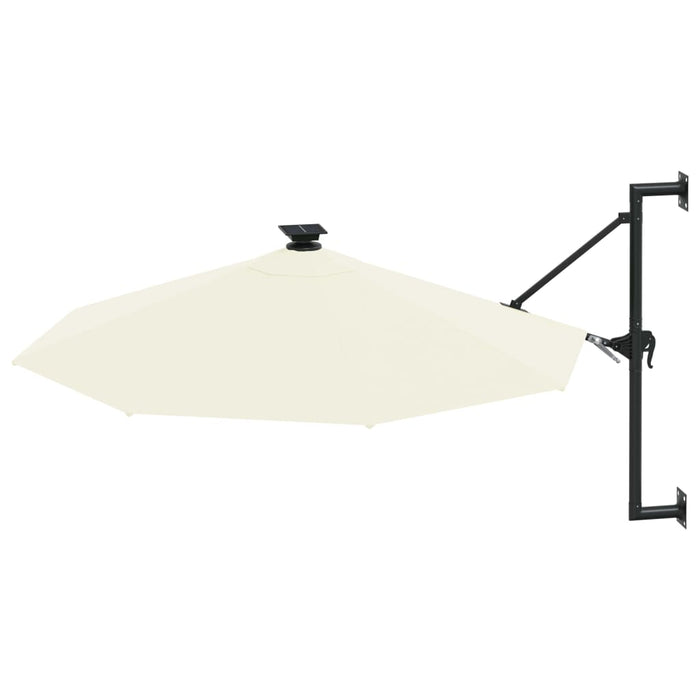 Umbrelă de soare montată pe perete cu LED-uri, nisipiu, 300 cm - WALTI WALTI