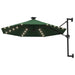 Umbrelă de soare montată pe perete cu LED-uri, verde, 300 cm - WALTI WALTI