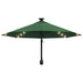 Umbrelă de soare montată pe perete cu LED-uri, verde, 300 cm - WALTI WALTI