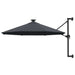 Umbrelă de soare montată pe perete cu LED-uri, antracit, 300 cm - WALTI WALTI