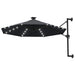 Umbrelă de soare montată pe perete cu LED-uri, antracit, 300 cm - WALTI WALTI
