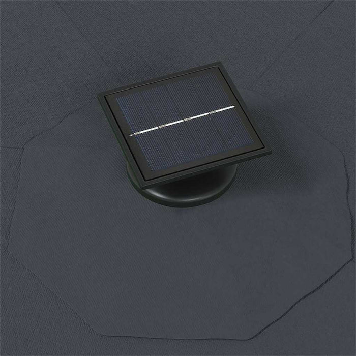 Umbrelă de soare montată pe perete cu LED-uri, antracit, 300 cm - WALTI WALTI