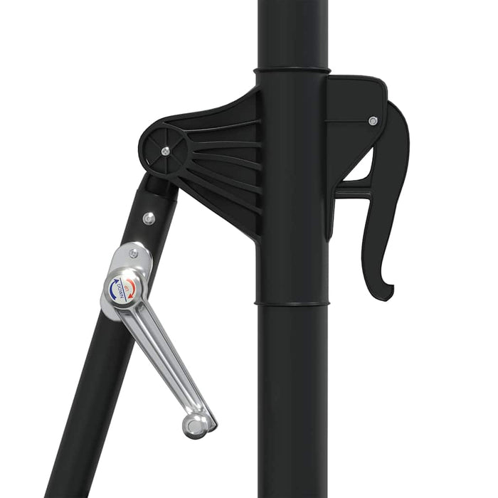 Umbrelă de soare montată pe perete cu LED-uri, antracit, 300 cm - WALTI WALTI