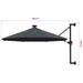 Umbrelă de soare montată pe perete cu LED-uri, antracit, 300 cm - WALTI WALTI