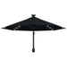 Umbrelă de soare montată pe perete cu LED-uri, negru, 300 cm - WALTI WALTI