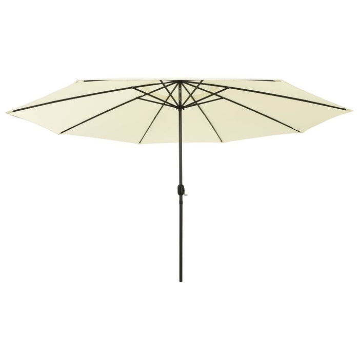 Umbrelă soare de grădină cu LED-uri, nisipiu, 400 cm - WALTI WALTI
