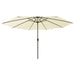 Umbrelă soare de grădină cu LED-uri, nisipiu, 400 cm - WALTI WALTI