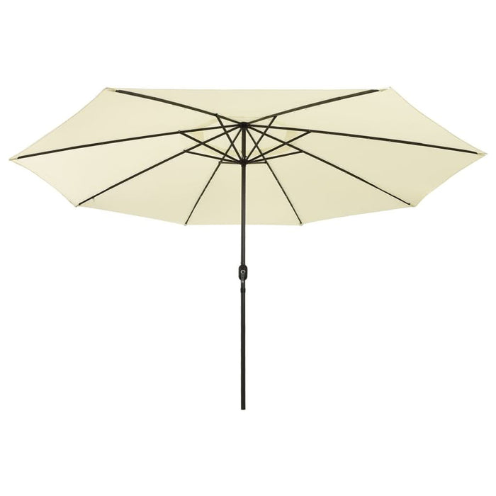 Umbrelă soare de grădină cu LED-uri, nisipiu, 400 cm - WALTI WALTI