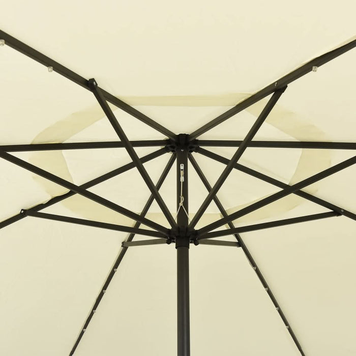 Umbrelă soare de grădină cu LED-uri, nisipiu, 400 cm - WALTI WALTI