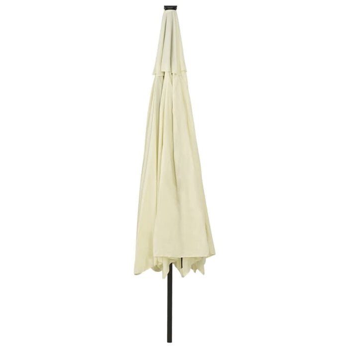 Umbrelă soare de grădină cu LED-uri, nisipiu, 400 cm - WALTI WALTI