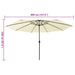 Umbrelă soare de grădină cu LED-uri, nisipiu, 400 cm - WALTI WALTI