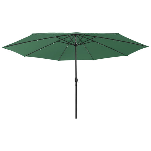 Umbrelă soare de grădină cu LED-uri, verde, 400 cm - WALTI WALTI