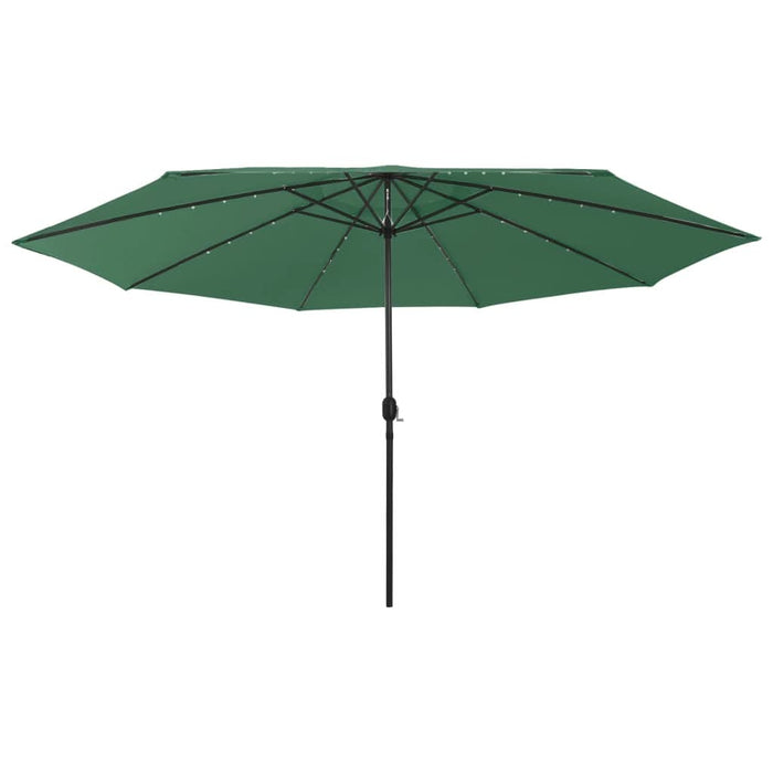 Umbrelă soare de grădină cu LED-uri, verde, 400 cm - WALTI WALTI