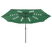 Umbrelă soare de grădină cu LED-uri, verde, 400 cm - WALTI WALTI