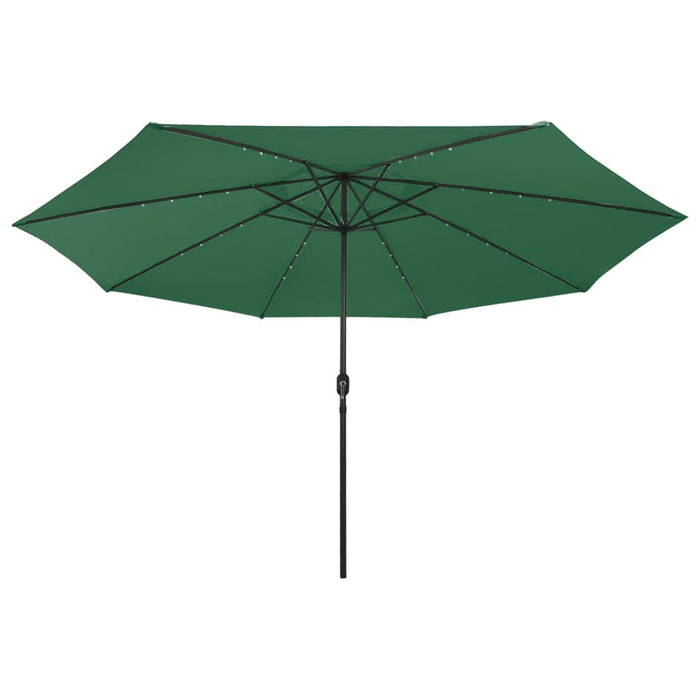 Umbrelă soare de grădină cu LED-uri, verde, 400 cm - WALTI WALTI