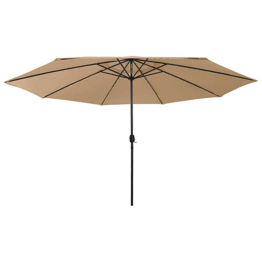 Umbrelă soare de grădină cu LED-uri, taupe, 400 cm - WALTI WALTI