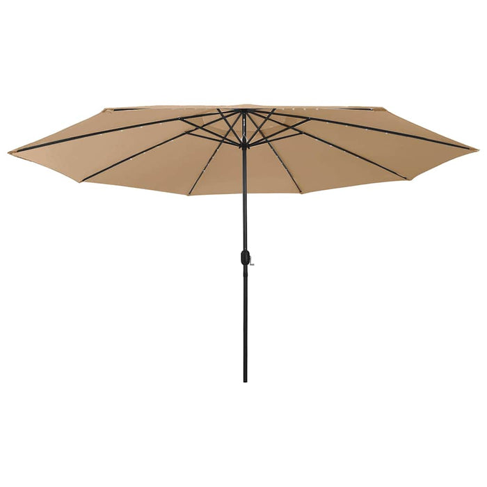 Umbrelă soare de grădină cu LED-uri, taupe, 400 cm - WALTI WALTI