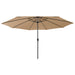 Umbrelă soare de grădină cu LED-uri, taupe, 400 cm - WALTI WALTI