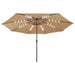 Umbrelă soare de grădină cu LED-uri, taupe, 400 cm - WALTI WALTI