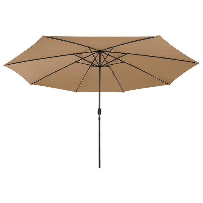 Umbrelă soare de grădină cu LED-uri, taupe, 400 cm - WALTI WALTI